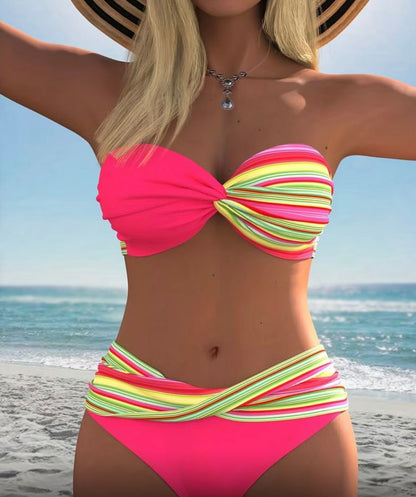 Two pieces bikini printed