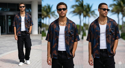 Camisa Estampada Monocolor